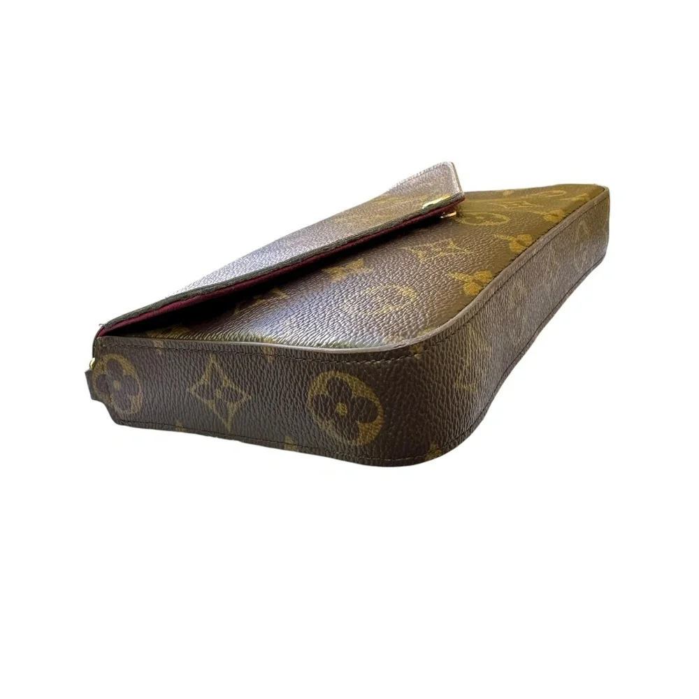 Genuine LOUIS VUITTON Pochette Felicie Monogram Canvas Clutch Bag Authenticated - Picture 6 of 16